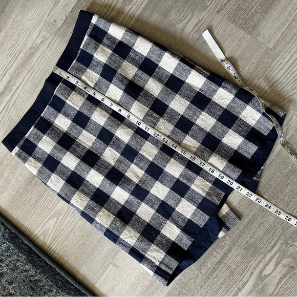 J. Crew Vlue and White Gingham Cotton Linen Pencil Skirt 6 - Picture 10 of 11